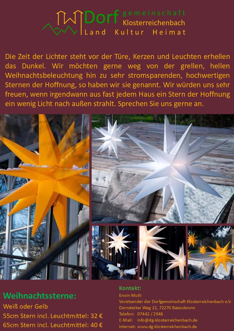 Flyer Weihnachtssterne 2024